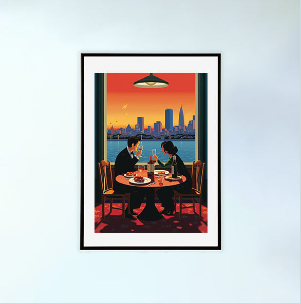 ワインのアートポスター黒フレームあり