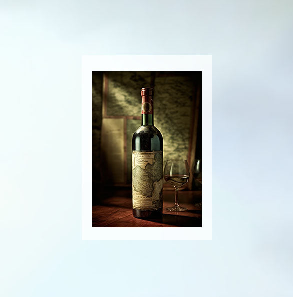 ワインボトルのアートポスター原画のみ設置イメージ