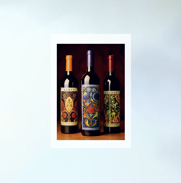 ワインのアートポスター原画のみ設置イメージ