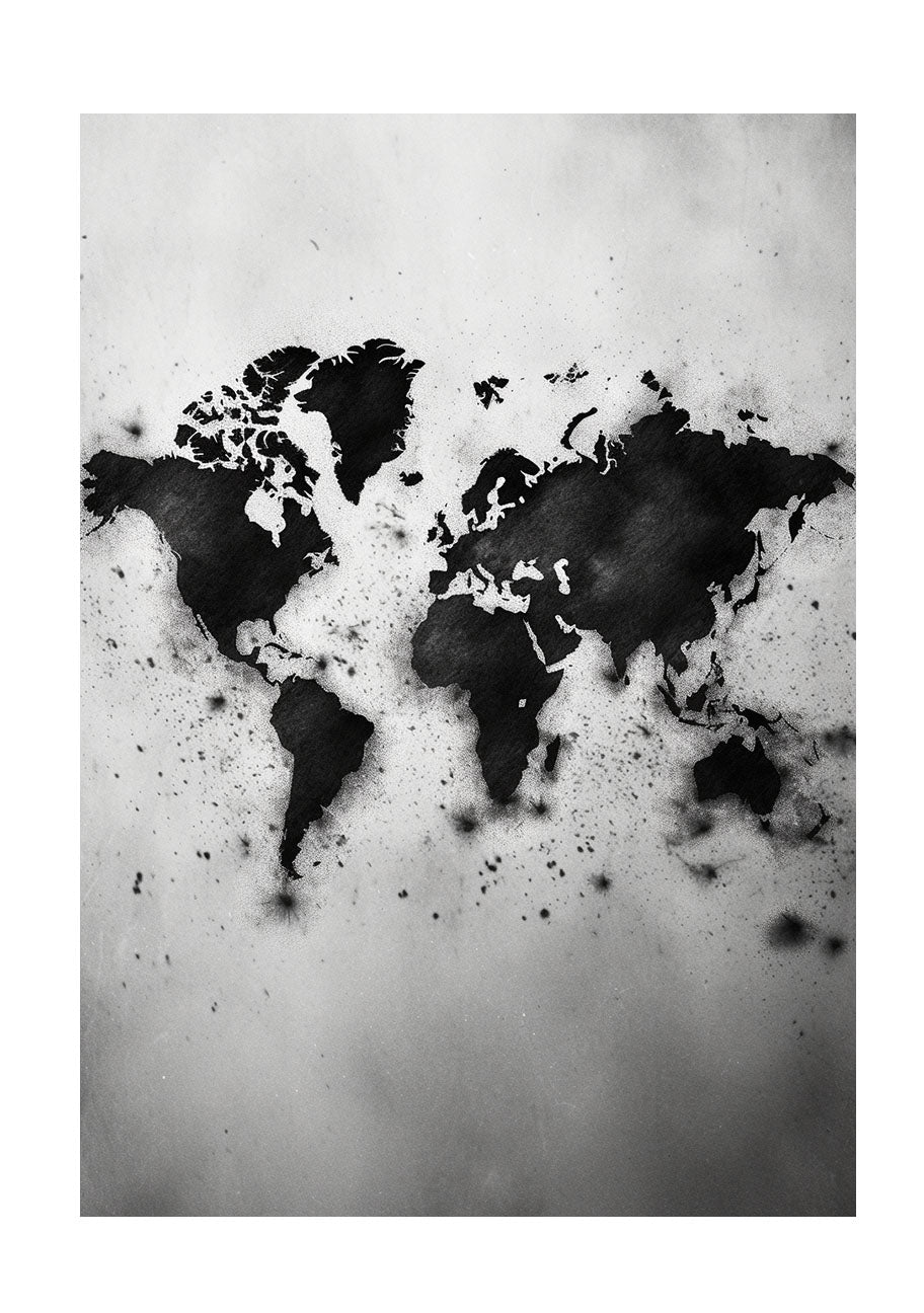 世界地図のアートポスター原画のみ