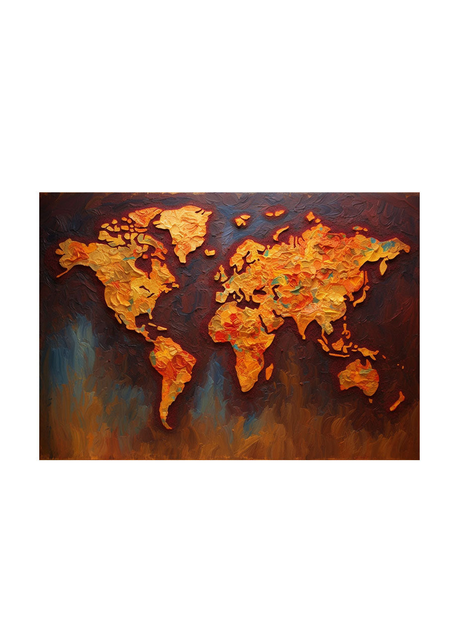 世界地図のアートポスター原画のみ