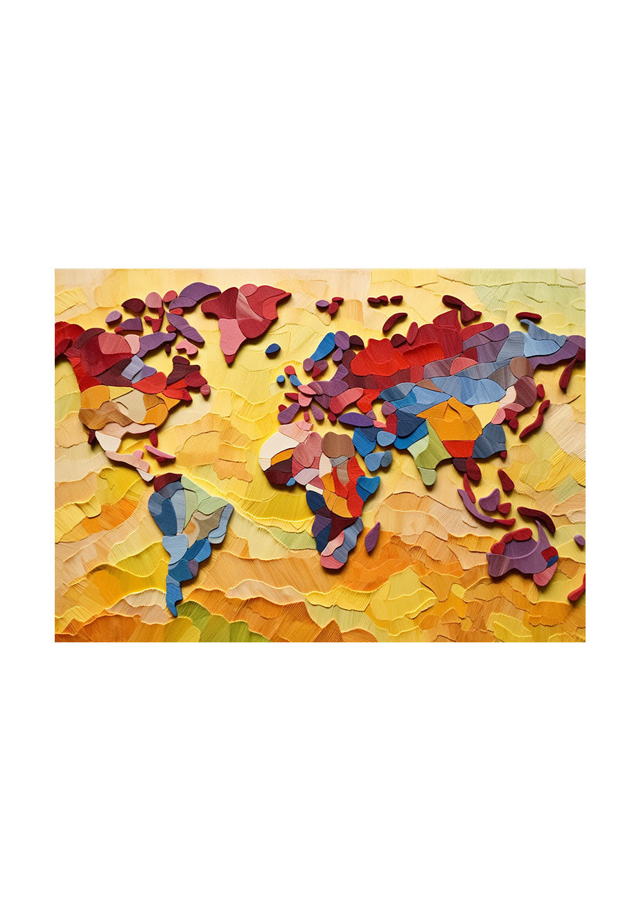 世界地図のアートポスター原画のみ