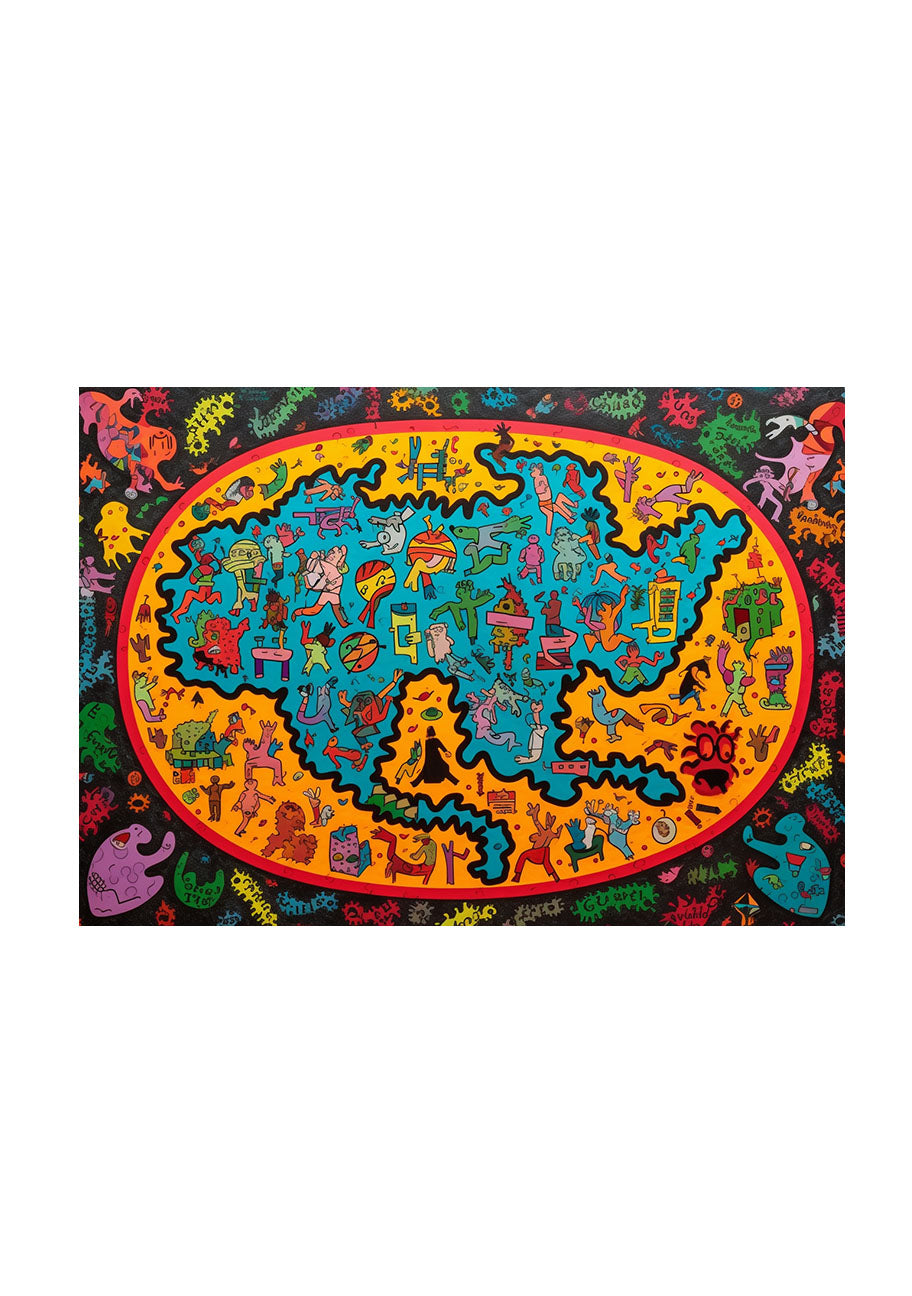 世界地図のアートポスター原画のみ