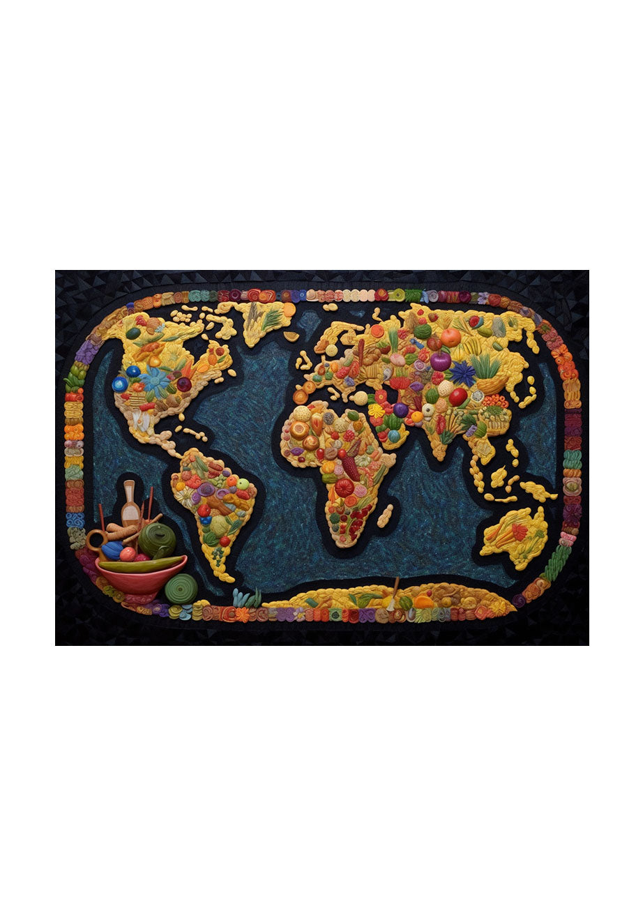 世界地図のアートポスター原画のみ