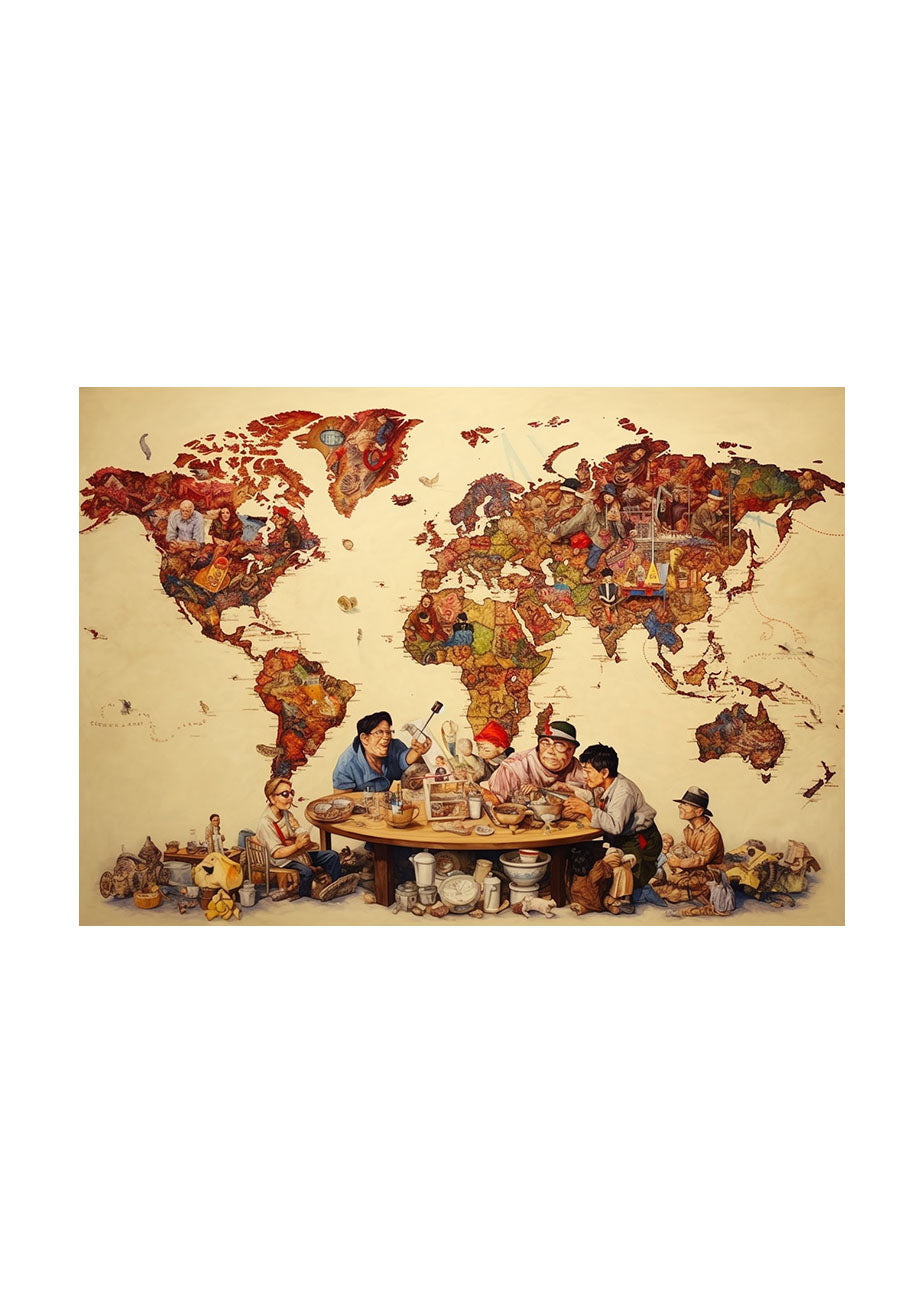 世界地図のアートポスター原画のみ