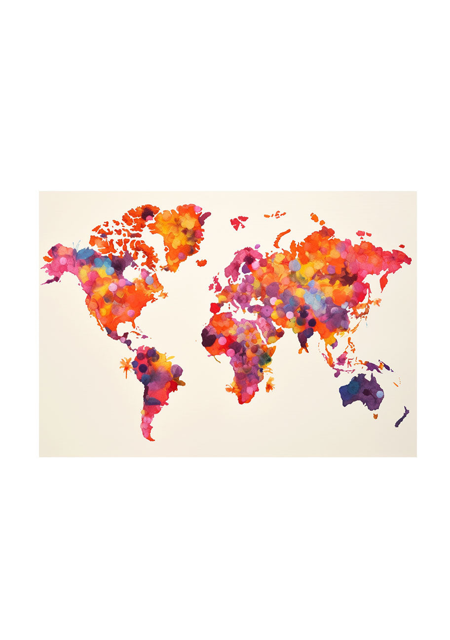 世界地図のアートポスター原画のみ