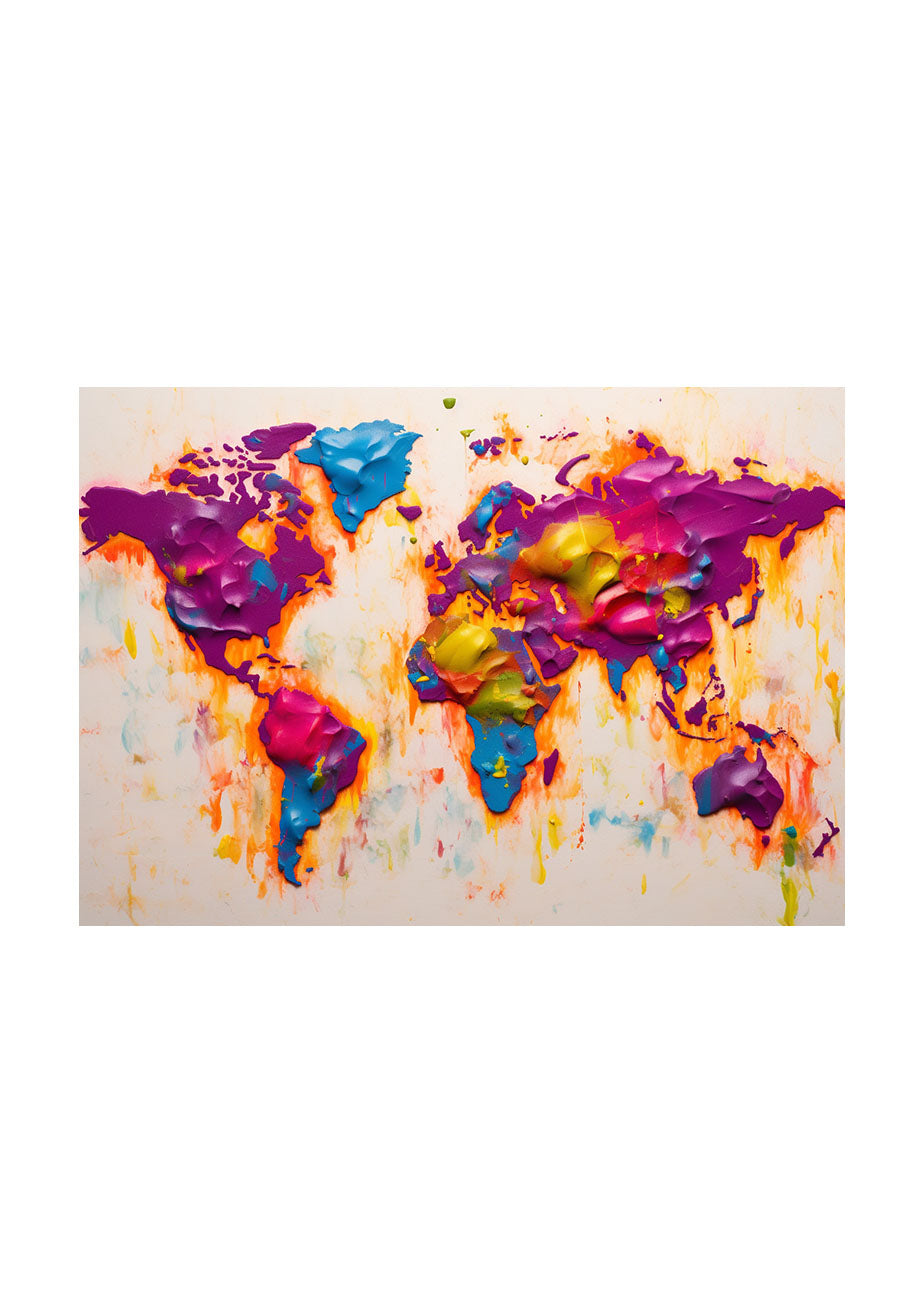 世界地図のアートポスター原画のみ
