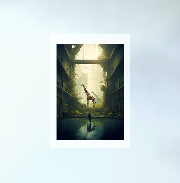 動物園のアートポスター原画のみ設置イメージ