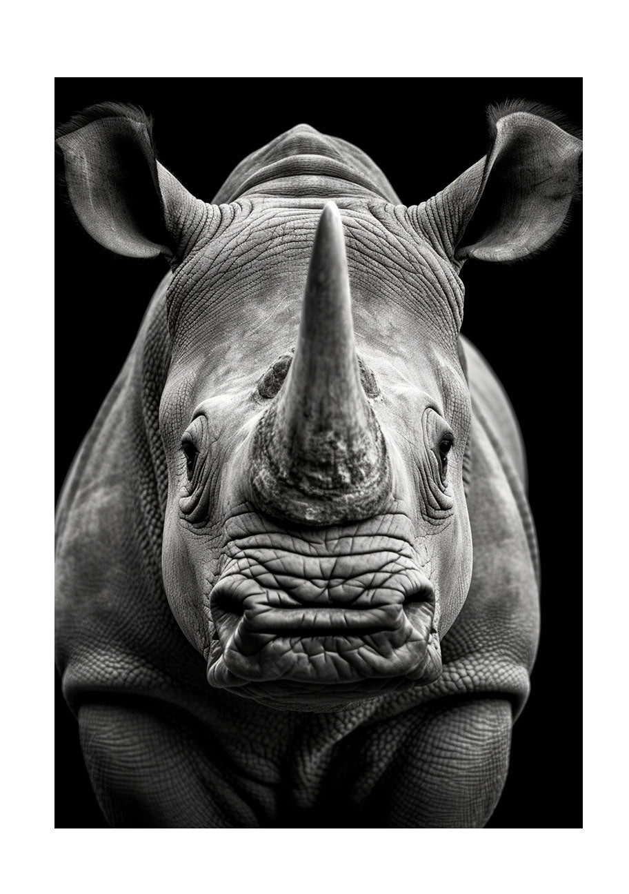絶滅危惧種サイのアートポスター:endangered_rhinoceros_fb08 通販