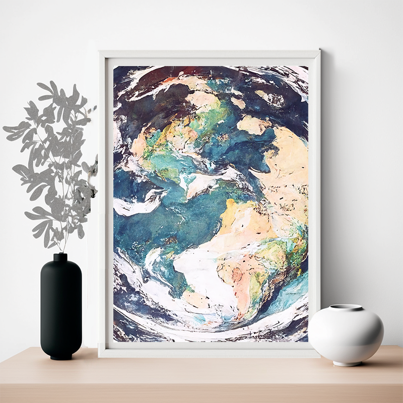 No.40 earth abstract art poster