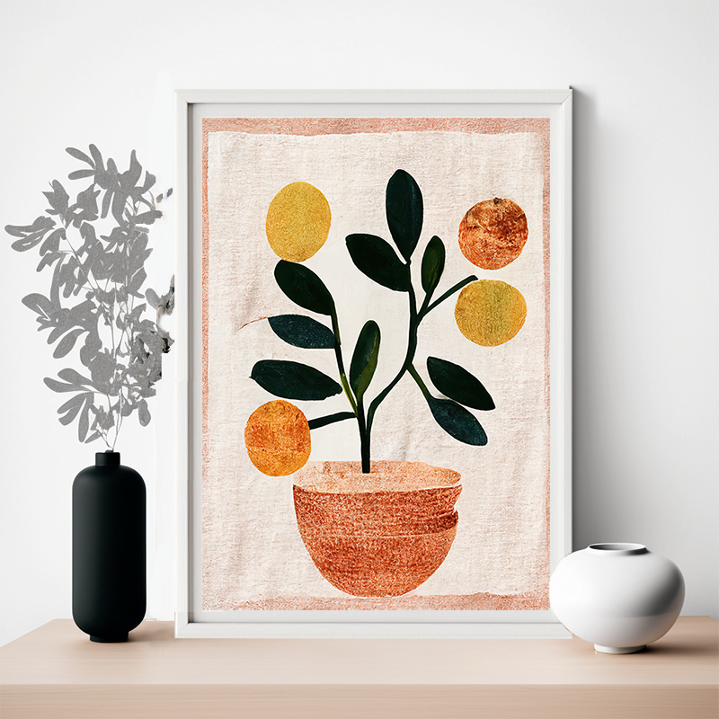 No.55 fruit tree abstract art poster