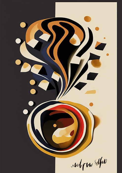 No.14 a cup of coffee art poster