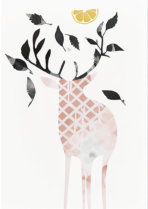 No.33 a cute reindeer_2 art poster