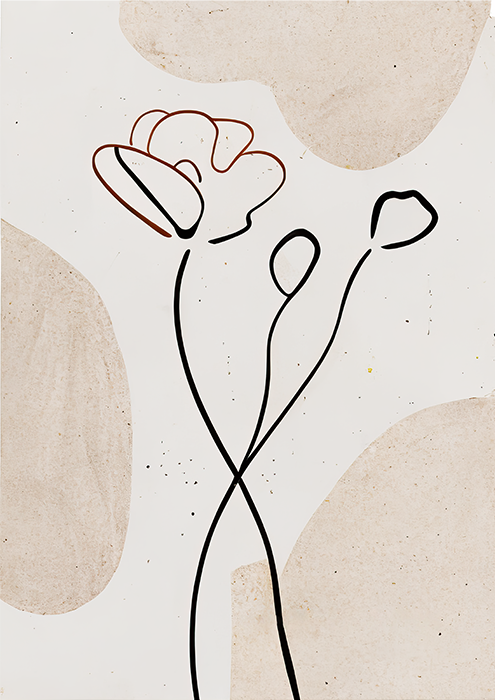 No.56 flower doodle art poster
