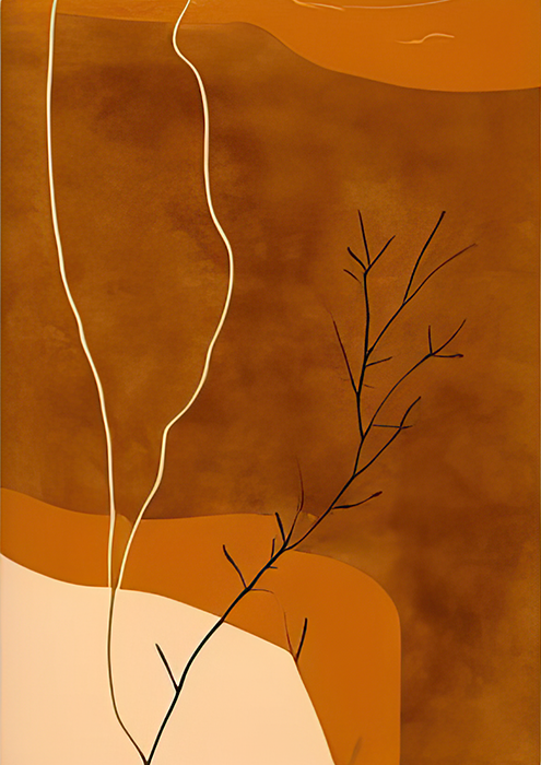 No.8 a tree and land art poster
