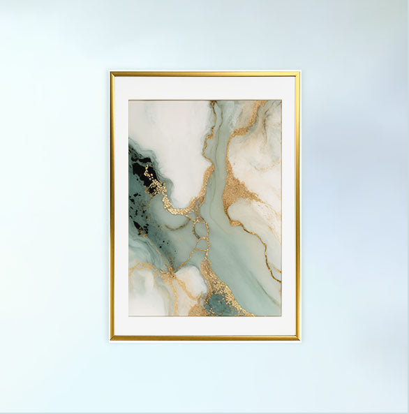 No.2 抽象画 アルコールインクアート Green