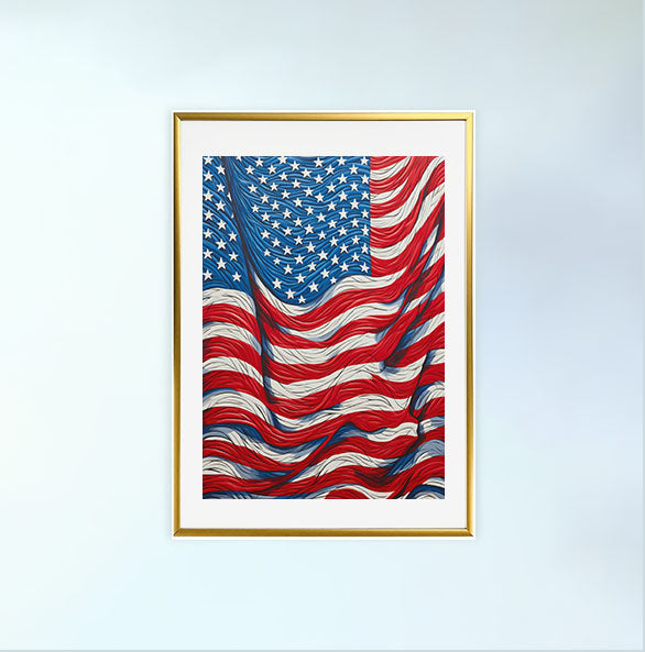 アメカジのアートポスター:American_casual_4d30 / 地図・都市_都市_のポスター画像金色のフレームイメージ