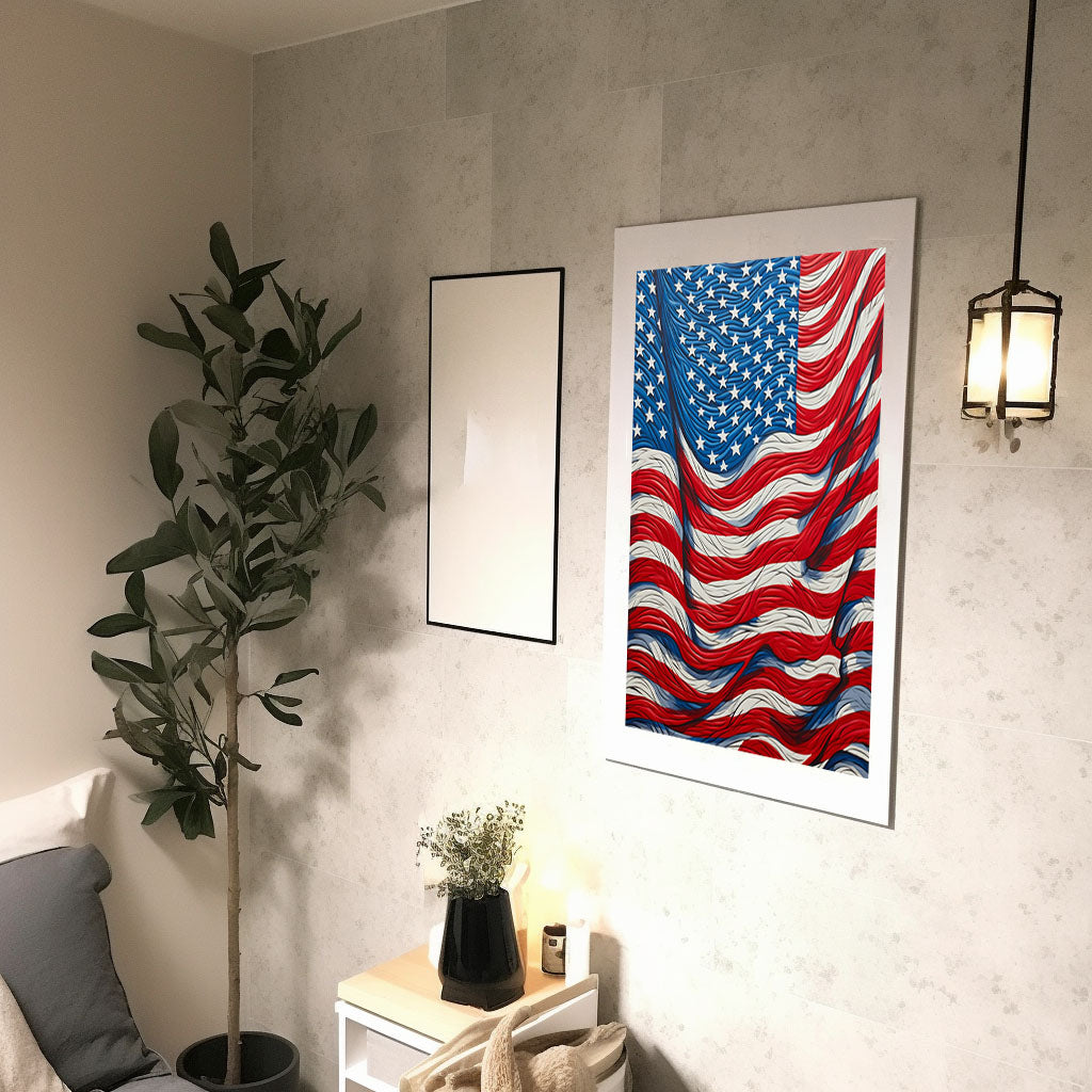 アメカジのアートポスター:American_casual_4d30 / 地図・都市_都市_のポスター画像廊下に設置したイメージ