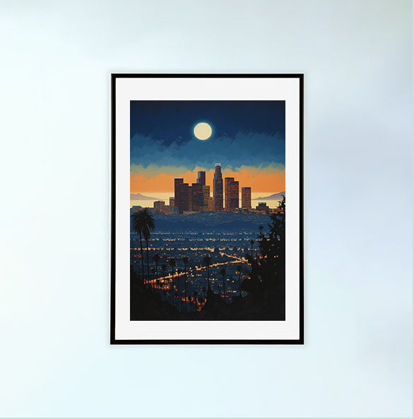 カリフォルニアのアートポスター:California_2c59 / 地図・都市_都市_のポスター画像黒色のフレームイメージ
