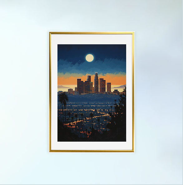 カリフォルニアのアートポスター:California_2c59 / 地図・都市_都市_のポスター画像金色のフレームイメージ