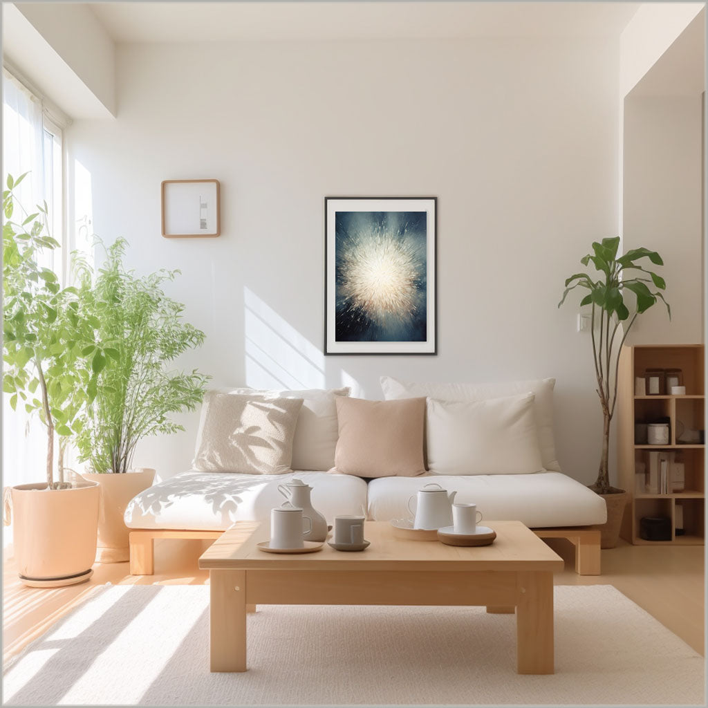 天空のドリームスケープのアートポスターリビング配置イメージ