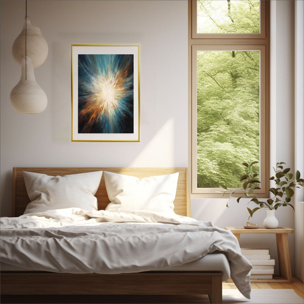 天空のドリームスケープのアートポスター寝室配置イメージ