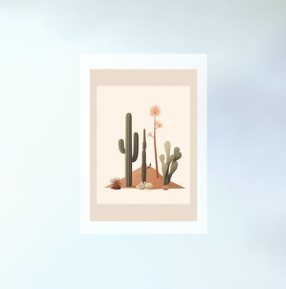 砂漠のオアシスのアートポスター原画のみ設置イメージ