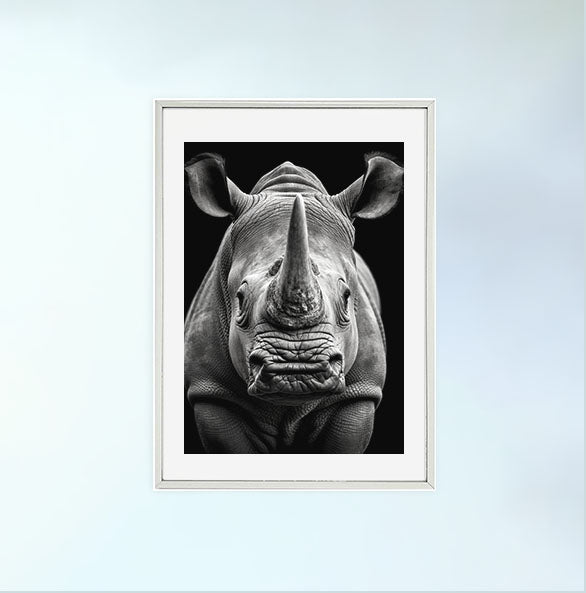 絶滅危惧種サイのアートポスター:Endangered_Rhinoceros_fb08