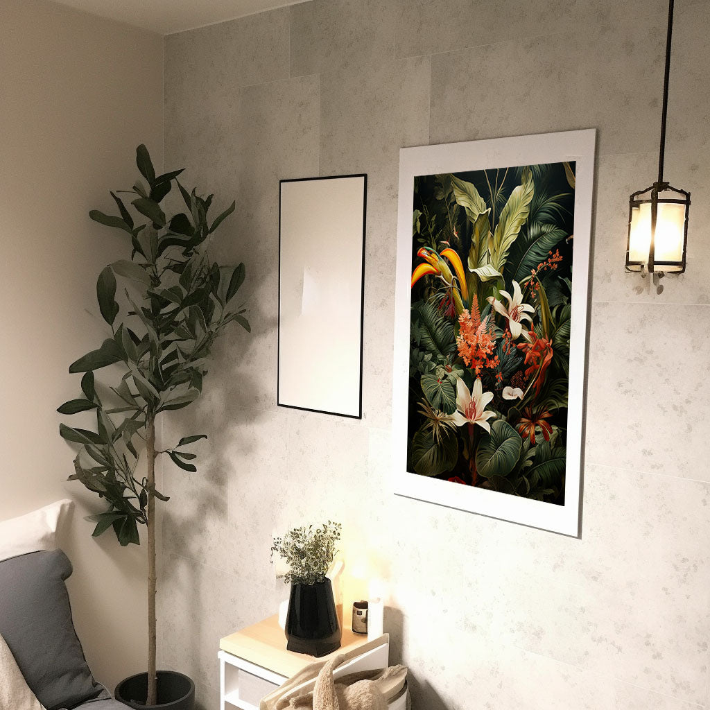 ビカクシダのアートポスター:Eupatorium_makinoi_71df / 北欧_植物__のポスター画像廊下に設置したイメージ