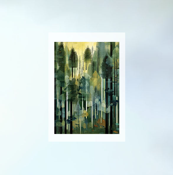 森林の木々のアートポスター:forest_trees_d9db 通販