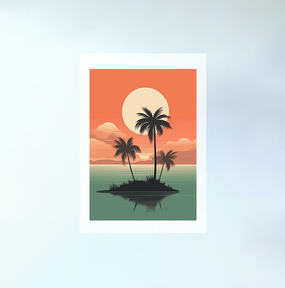 ハワイのアートポスター原画のみ設置イメージ