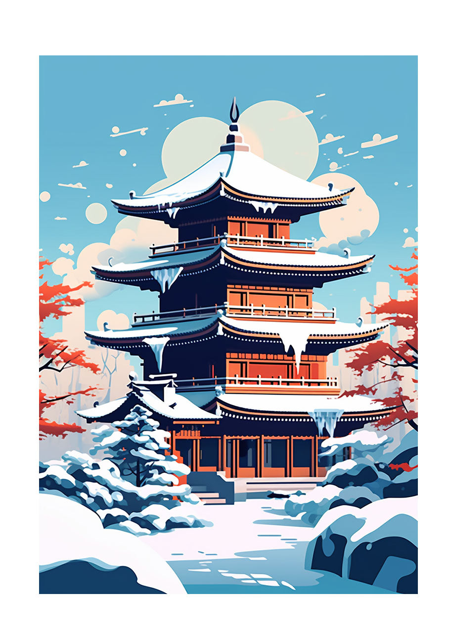和風の建物のアートポスター:japanese_style_building_8684 通販