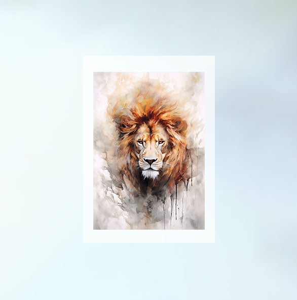 マジェスティックライオンのアートポスター原画のみ設置イメージ