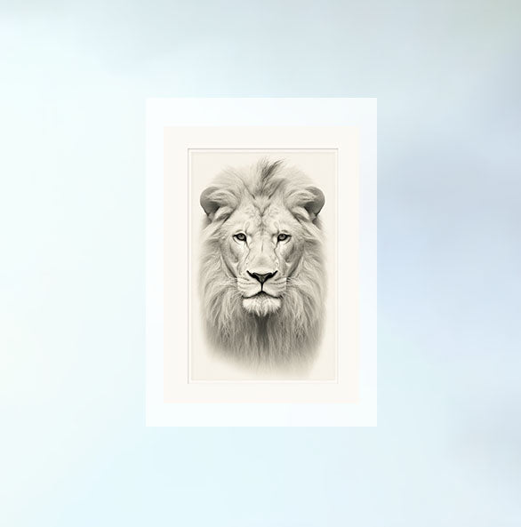 マジェスティックライオンのアートポスター原画のみ設置イメージ