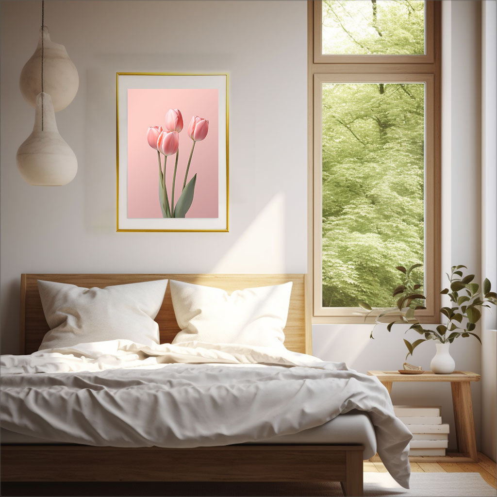 マジェスティックマグノリアのアートポスター寝室配置イメージ