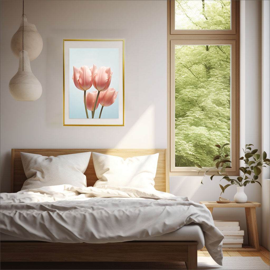 マジェスティックマグノリアのアートポスター寝室配置イメージ