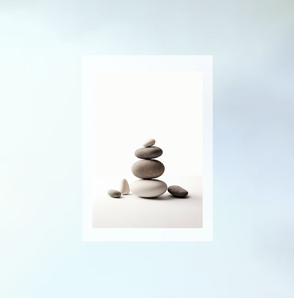 瞑想用禅ストーンズのアートポスター原画のみ設置イメージ