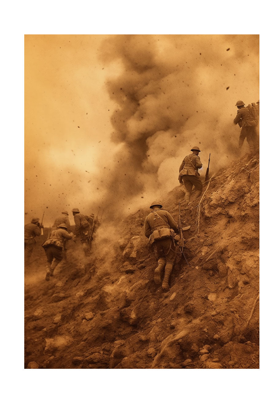 軍隊のシーンのアートポスター原画のみ
