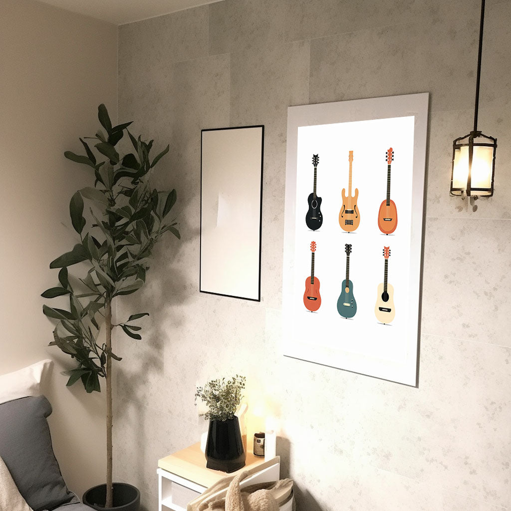 音楽の楽器のアートポスター廊下配置イメージ