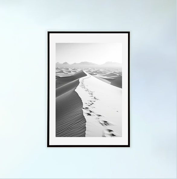 サハラ砂漠のアートポスター黒フレームあり