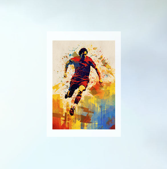 スポーツのアクションショットのアートポスター原画のみ設置イメージ