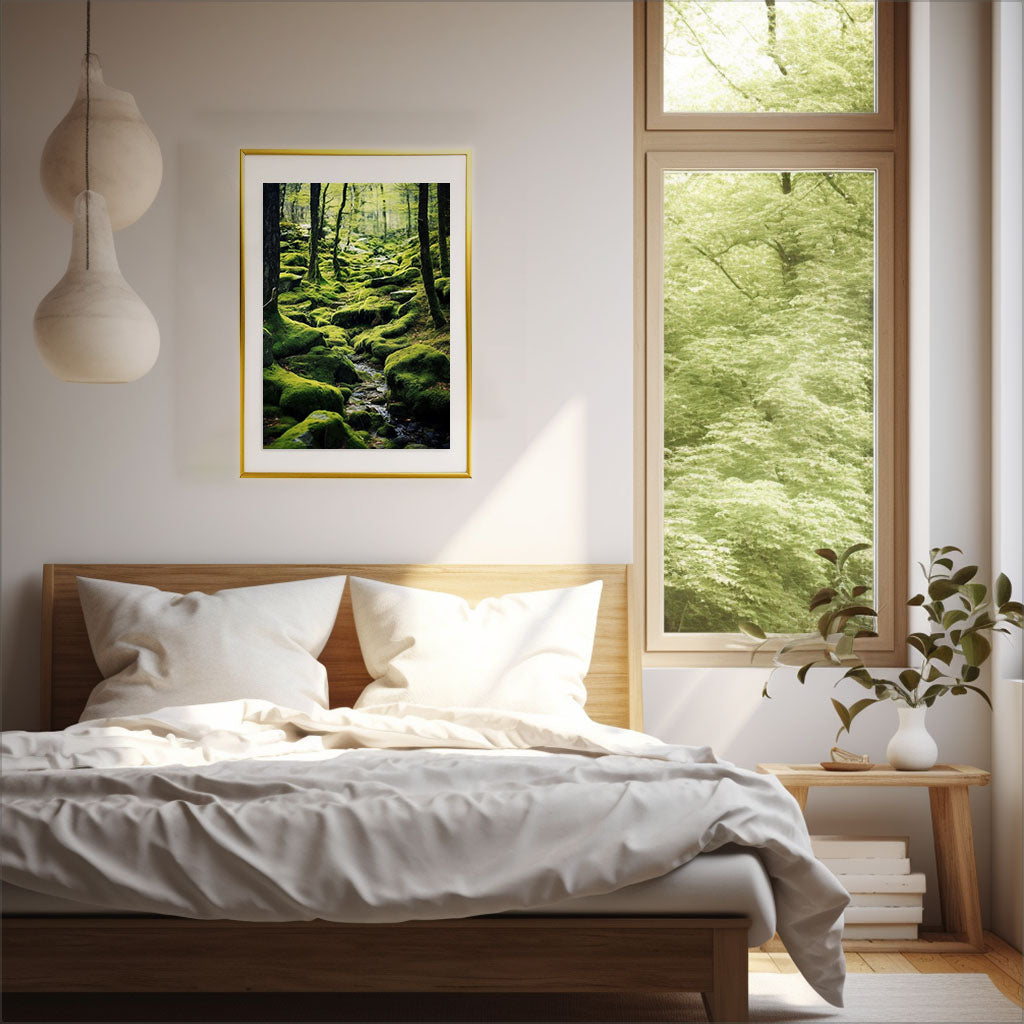 トランキル・レヴェリーのアートポスター寝室配置イメージ