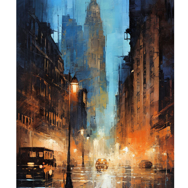 都市の夜景のアートポスター:Urban_nightscape_7edb
