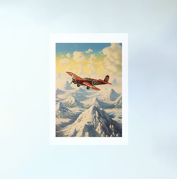 飛行機のアートポスター原画のみ設置イメージ