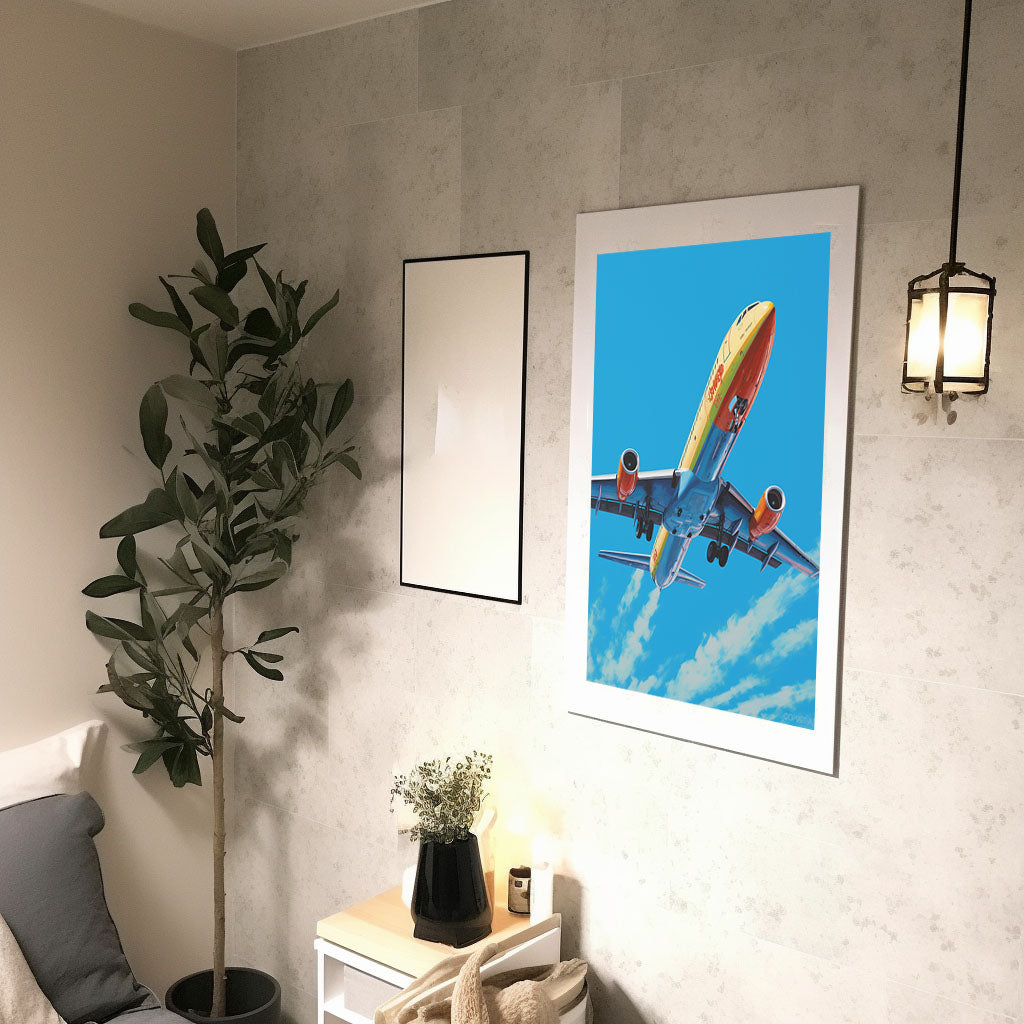 飛行機のアートポスター廊下配置イメージ