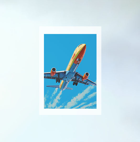 飛行機のアートポスター原画のみ設置イメージ
