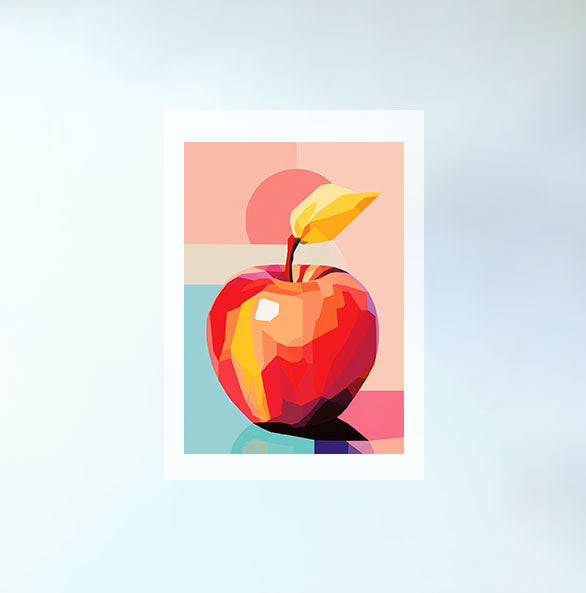 りんごのアートポスター:apple_5d10 / キッチン_フルーツと野菜_のポスター画像フレーム無しの設置イメージ