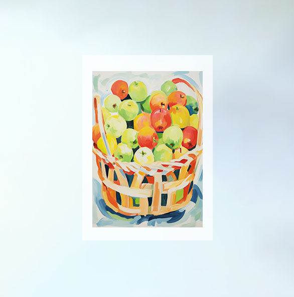 りんごのアートポスター:apple_7e70 / キッチン_フルーツと野菜_のポスター画像フレーム無しの設置イメージ