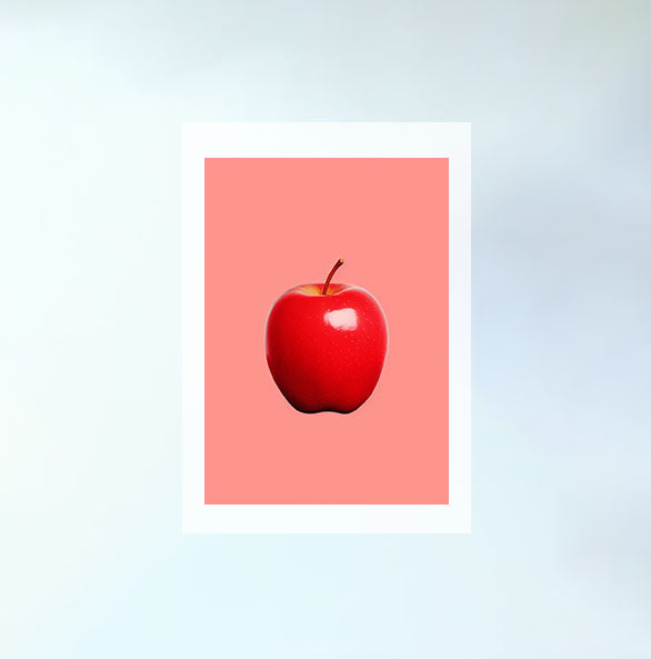 りんごのアートポスター:apple_8382 / 北欧_ポップ_キッチン_フルーツと野菜_のポスター画像フレーム無しの設置イメージ