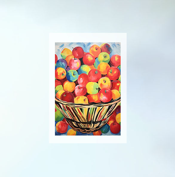 りんごのアートポスター:apple_ba32 / キッチン_フルーツと野菜_のポスター画像フレーム無しの設置イメージ